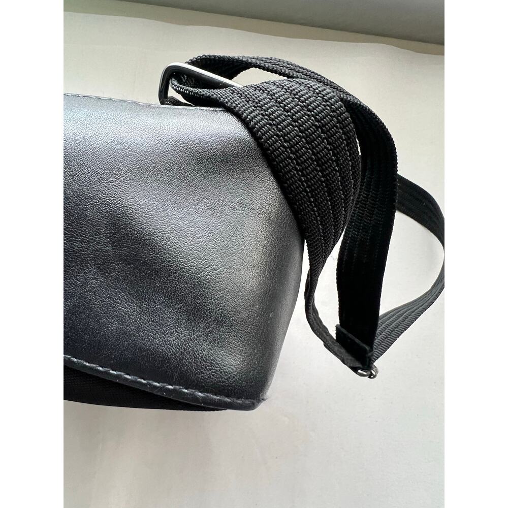 Ordning Reda Backpack Black Small Zipper Nylon Leather Trim Travel - Picture 6 of 10